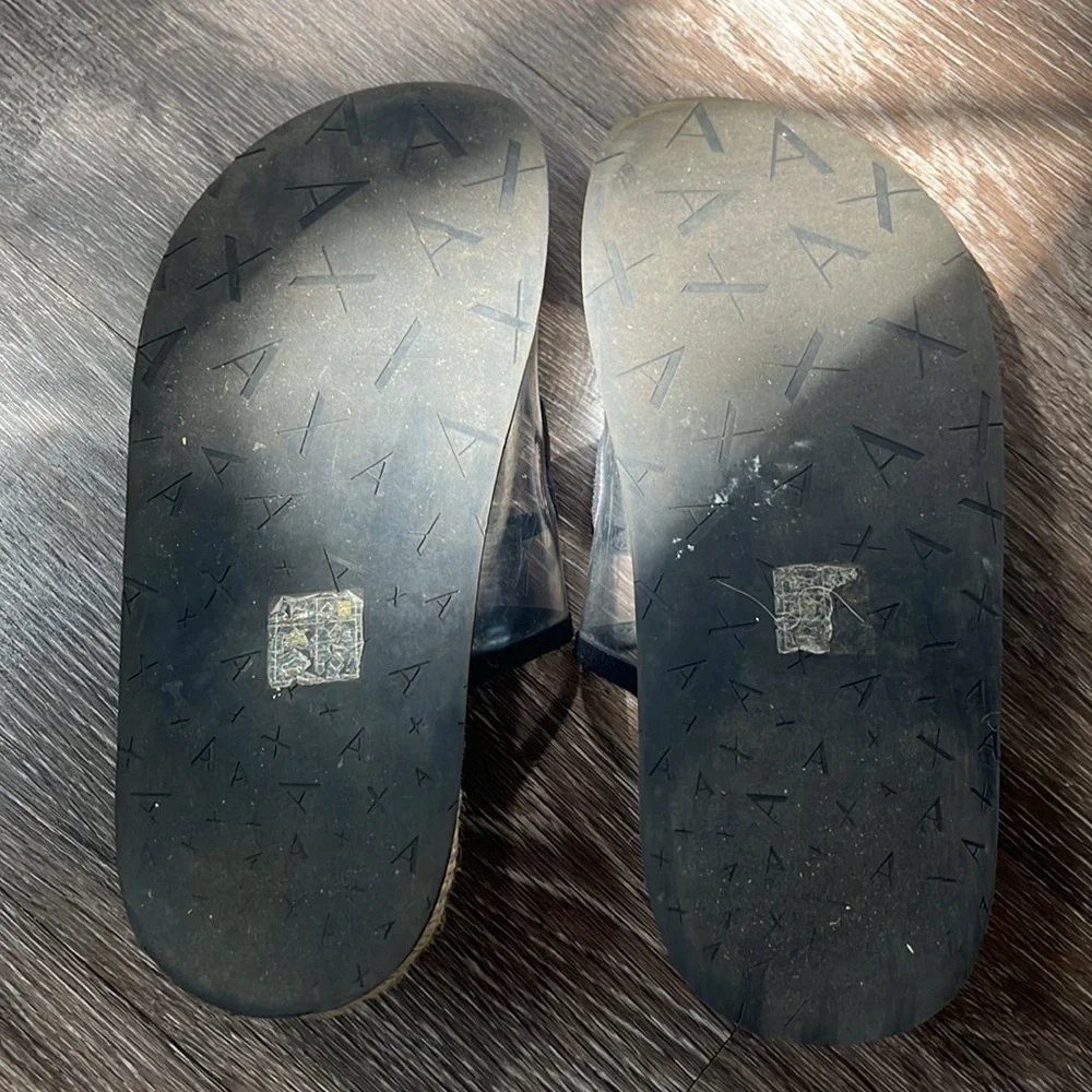 A|X Armani ExchangeClear 2-Strap Slide Espadrille Sandal/ Size EU 39 - Picture 11 of 13